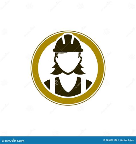 Woman Builder Icon Isolated On White Background Woman Construction