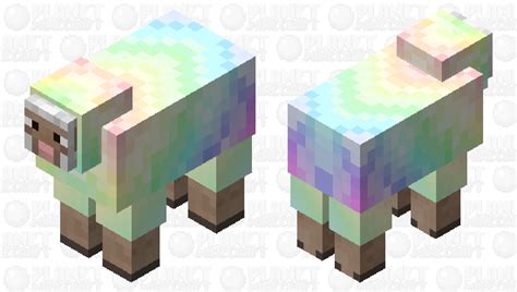 Le Rainbow Sheep This Took Two Days Minecraft Mob Skin