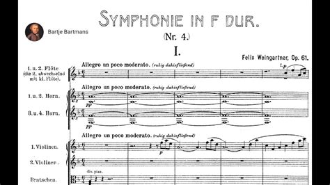 felix weingartner symphony no 4 op 61 1917 youtube