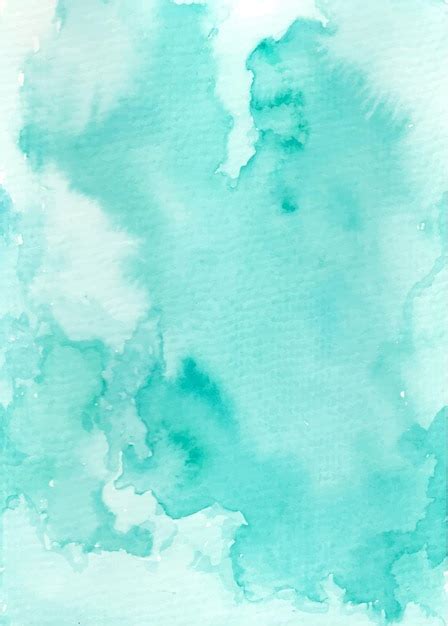 Premium Vector Hand Painted Of Turquoise Abstract Watercolor Background