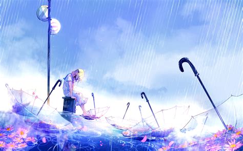 Wallpaper Id 71750 Anime Girl Anime Hd Rain 4k Free Download