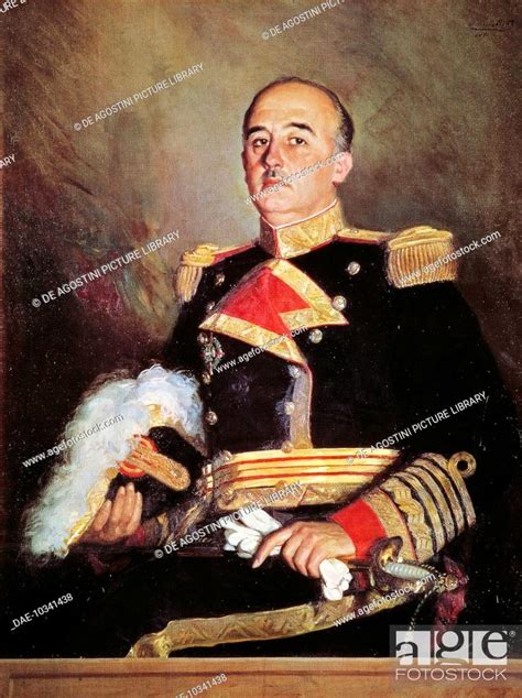 Portrait Of Francisco Franco Bahamonde Ferrol 1892 Madrid 1975