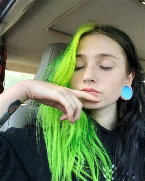Green Black Long Humanhair Split Dyed Hair Dyed Hair Hair Inspo Color