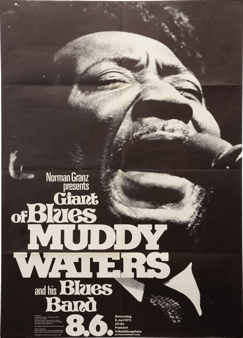 Muddy Waters And His Blues Band Original Poster For A Concert At The