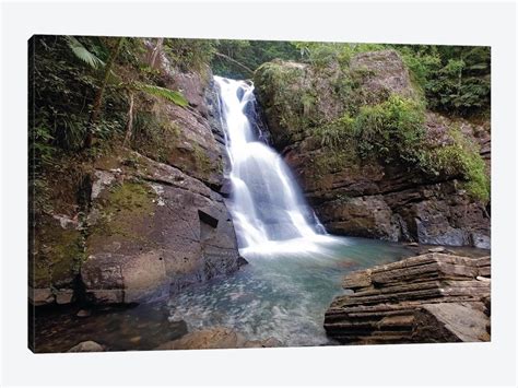 La Mina Waterfall In El Yunque Rainfor Canvas Art Print George Oze