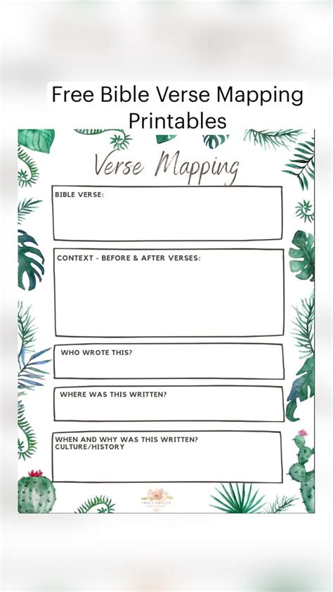 Free Printable Verse Mapping Template Printable World Holiday