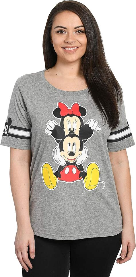 Disney Womens T Shirt Junior Plus Size Front Back Print