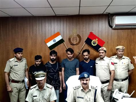 gurugram police bust int l extortion racket four held