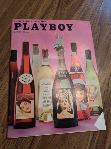 PLAYBOY OCTOBER 1958 Double Centerfold Playmates Mara Corday And Pat