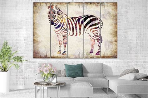 Zebra Canvas Wall Art South African Animal Multi Panel Print Etsy