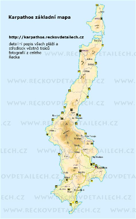 Karpathos Map Of Resorts And Beaches Greece In Details