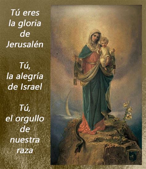 Tú Eres La Gloria De Jerusalén Videos De La Virgen Frases De Santos