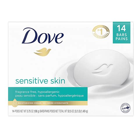 Dove Unscented Dermatologist Recommended Bar Soap 14 Pack