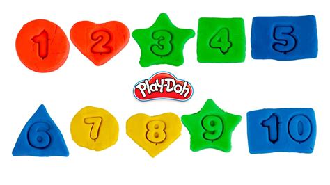 Play Doh Shapes And Numbers Learn Shapes Numbers Play Doh For