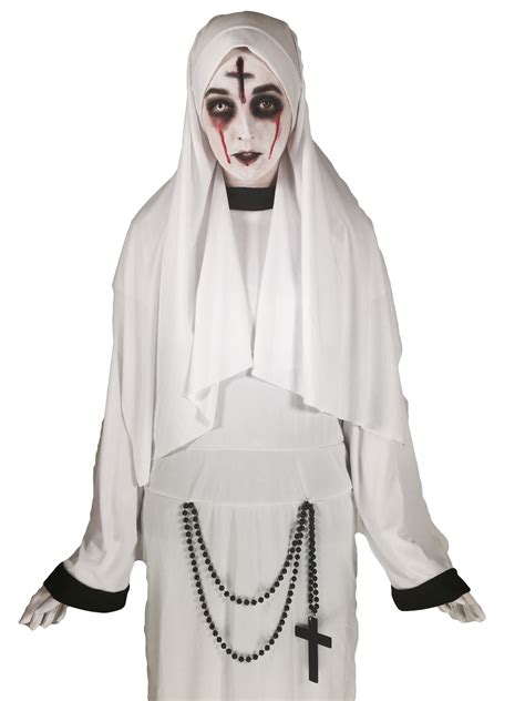 Lady Nun Costume Sister Habit Ghost Conjuring Halloween Fancy Dress Adult 810 Ebay
