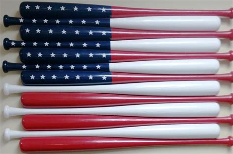Writing Straight From The Heart Baseball Bat American Flag On Glorious