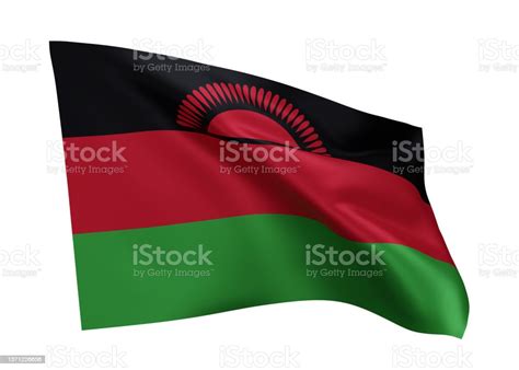 3d Flag Of Republic Of Malawi Isolated Against White Background 3d