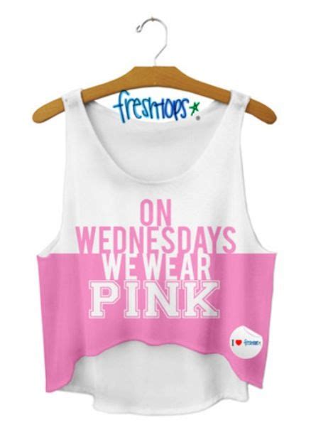 On Wednesdays We Wear Pink Mean Girls Crop Top Freshtops Fresh