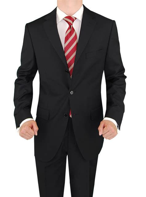 Mens Black 3 Button Classic Fit Suits By Salvatore Exte Fashion Suit Outlet