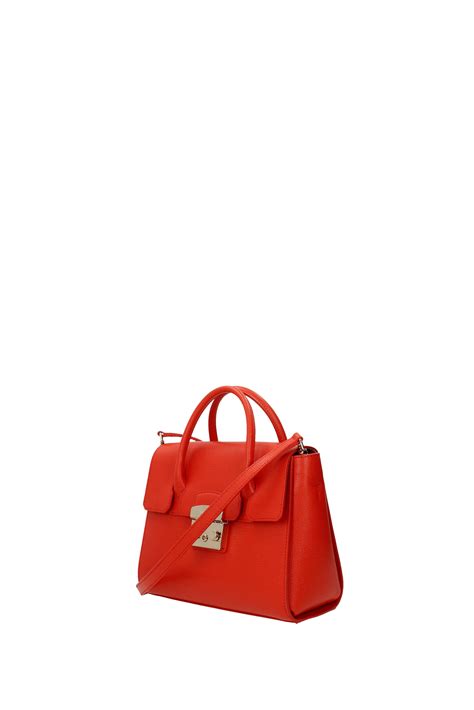 Furla Leather Handbags Metropolis Women Red Lyst