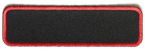 blank name tag patch red border blank patches thecheapplace