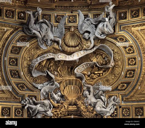 Italy Lazio Rome Church Of The Gesu Interior Stock Photo Alamy