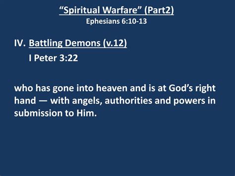 Ppt Spiritual Warfare Part2 Ephesians 610 13 Powerpoint