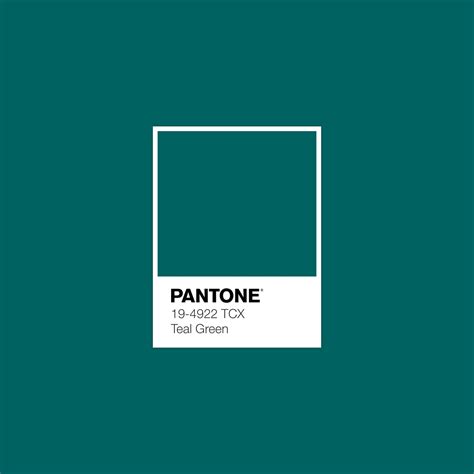 The Pantone Teal Green Color Is Shown