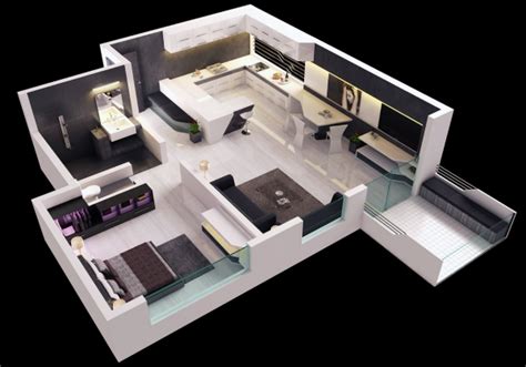 25 One Bedroom Houseapartment Plans