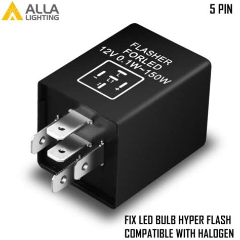 Alla Lighting Hazard Warning Electronic Flasher Relay EP27 For LED Turn
