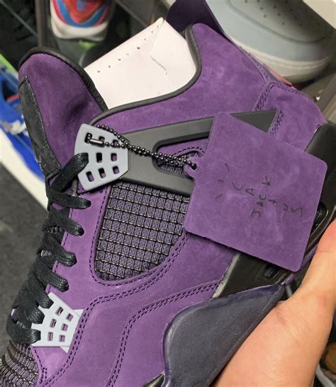 Get A Closer Look At The Travis Scott X Air Jordan 4 Purple Friends
