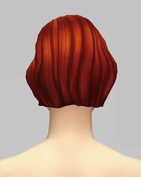 Rusty Nail Female Medium Wavy Hair Retextured Sims 4 Hairs