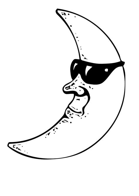 The best free moon coloring page images download from 1633. Coloring Page moon - free printable coloring pages - Img 11342