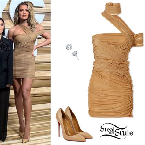 Khloé Kardashian Ruched Mini Dress And Pumps Fashnfly