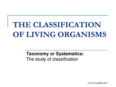 Ppt The Classification Of Living Organisms Powerpoint Presentation