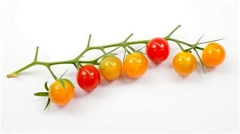 Premium Ai Image Red And Yellow Cherry Tomatoes On A Twig