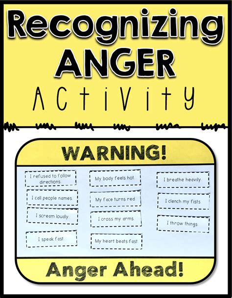a list of anger warning signs