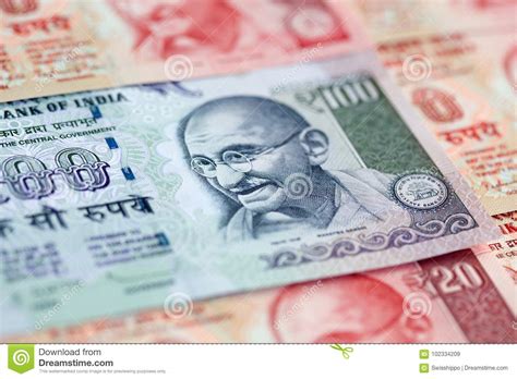 Indian Banknotes Stock Image Image Of Income Freedom 102334209