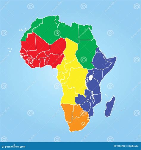 Africa Map Stock Photography Image 9253752