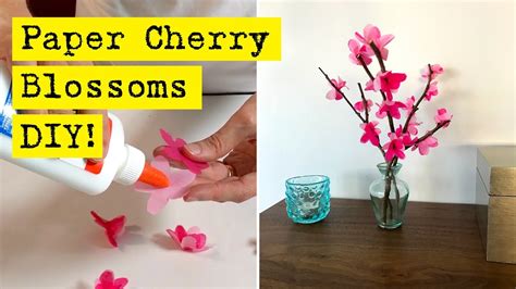 How To Make Paper Cherry Blossoms Youtube