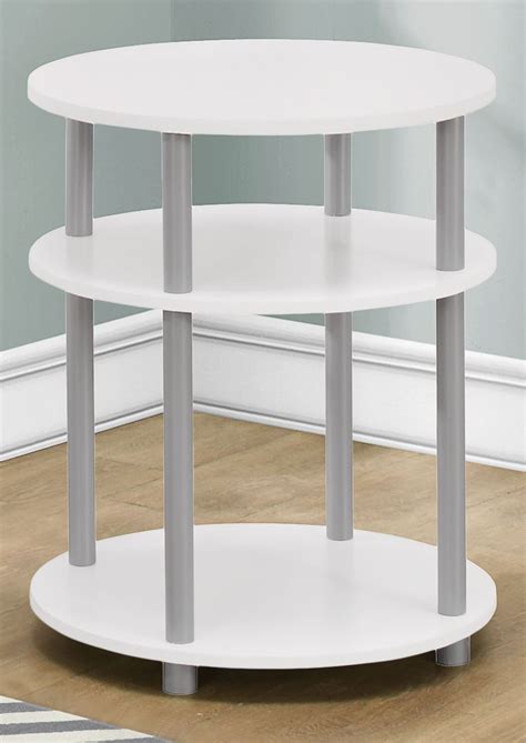 Ridge road decor carved wood accent table in white. White Round Accent Table from Monarch | Coleman Furniture