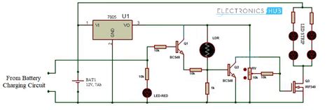 Circuitdiagram.net provides huge collection of electronic circuit design : Automatic LED Emergency Light Circuit Diagram using LDR