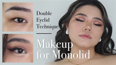 Makeup For Monolid Eyes Double Eyelid Technique Jameline H Youtube