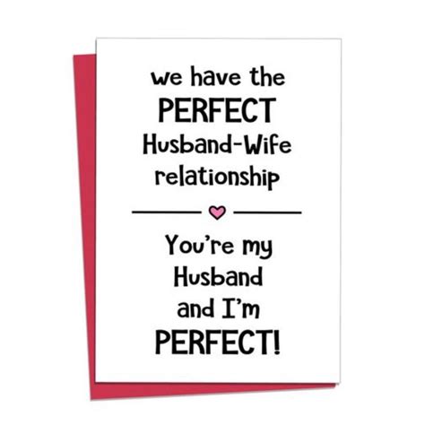 Sarcastic Anniversary Card For Husband The Perfect Wife Card Etsy