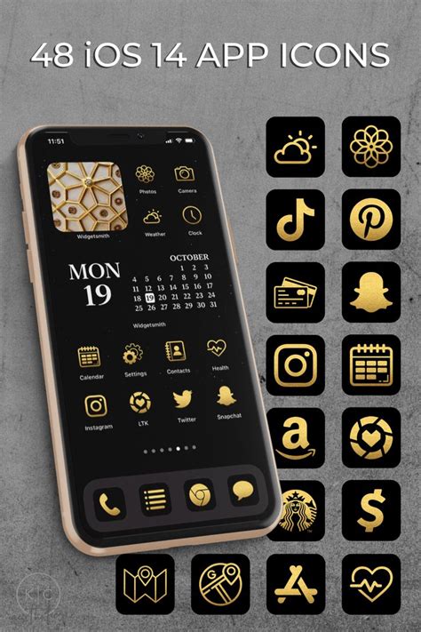 Ultimate free ios 14 icon pack: Black and Gold iOS 14 Icons | iOS 14 Aesthetic | Gold App ...