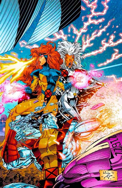 Jim Lee Era Gold Team Jean Grey And Storm X Men Marvel Marvel Art