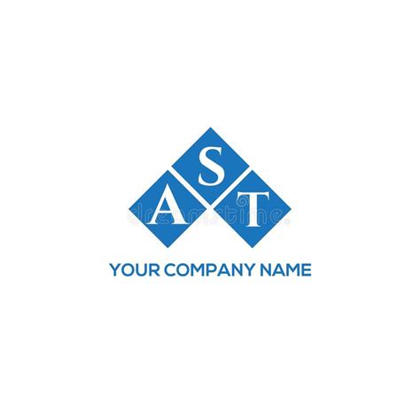 Ast Letter Logo Design On White Background Ast Creative Initials