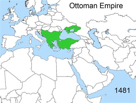 Ottoman Empire Map Portion Citiesregions Minus Mesopotamia Diagram