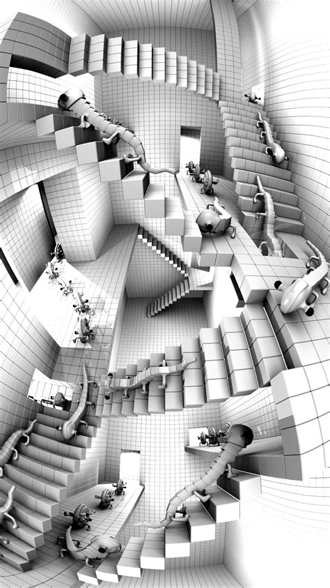 Illusion Paintings Illusion Art Escher Stairs Mc Escher Art Op Art