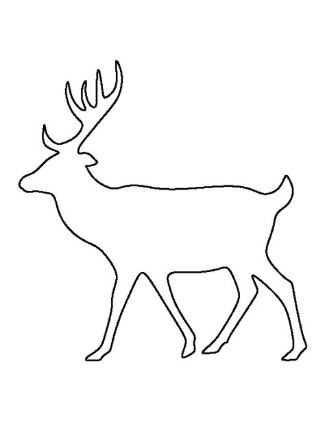 Printable Deer Template Animal Outline Stuffed Animal Patterns